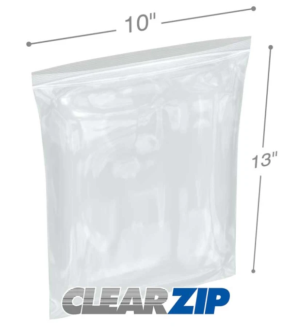 10 x 13 High Clarity Zipper Locking 2 Mil Polypropylene Bags 10 x 13 High Clarity Zipper Locking 2 Mil Polypropylene Bags