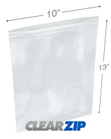 10 x 13 Clearzip® Lock Top 2 Mil Bags