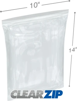 10" x 14" 6 Mil Clearzip® Locking Top Bags