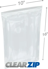 10 x 16 .008 ClearZip Lock Bags