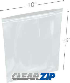 10x12 Clearzip® Lock Top 4 Mil Bags