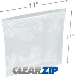11" x 11" 6 Mil Clearzip® Locking Top Bags