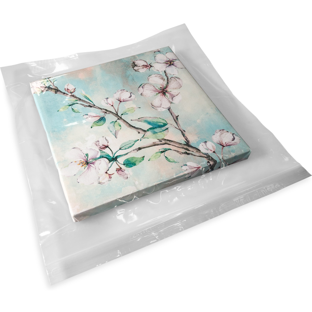 Square Artwork in 12 x 12 2 Mil Clearzip Lock Top Bag