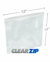 12 x 12 Clearzip® Lock Top 2 Mil Bags