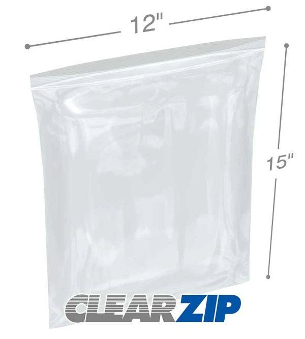 12 x 15 High Clarity Zipper Locking 4 Mil Polypropylene Bags 12 x 15 High Clarity Zipper Locking 4 Mil Polypropylene Bags