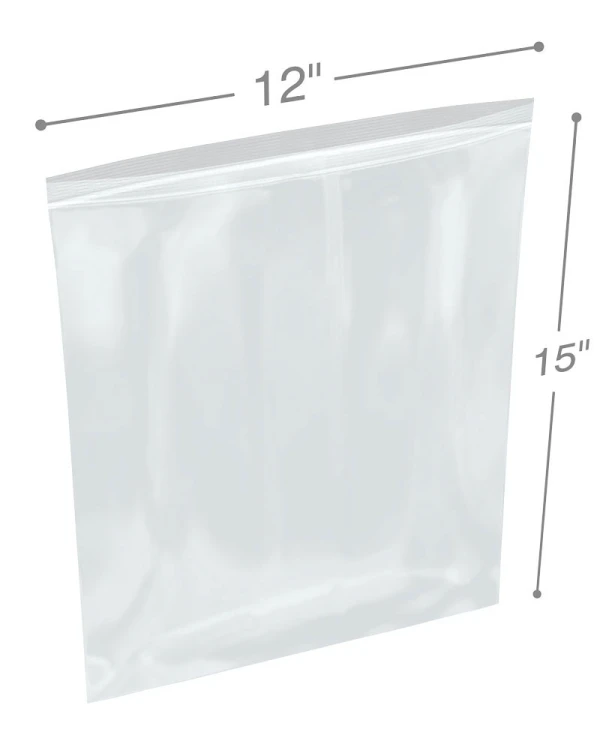 12x15 3 mil Clear Zip Lock Bags 12x15 3 mil clear zip reclosable bags