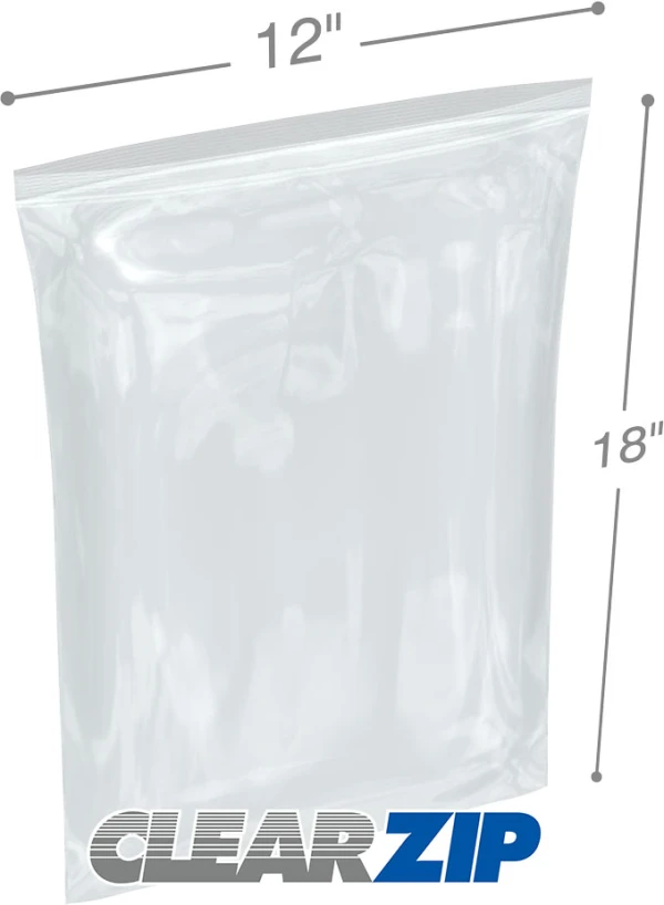 12 x 18 .008 ClearZip Lock Bags 12 x 18 .008 ClearZip Lock Bags