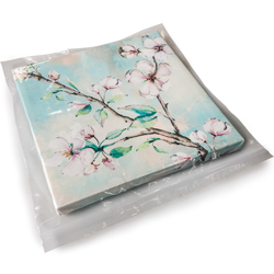 12 x 12 2 Mil Clearzip Lock Top Bags with Flower Painting in Bag