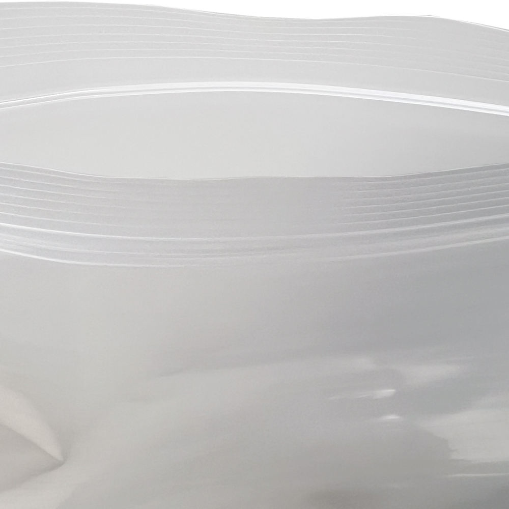 Open Top of 12 x 12 Clearzip Locking Top Bags 6 Mil