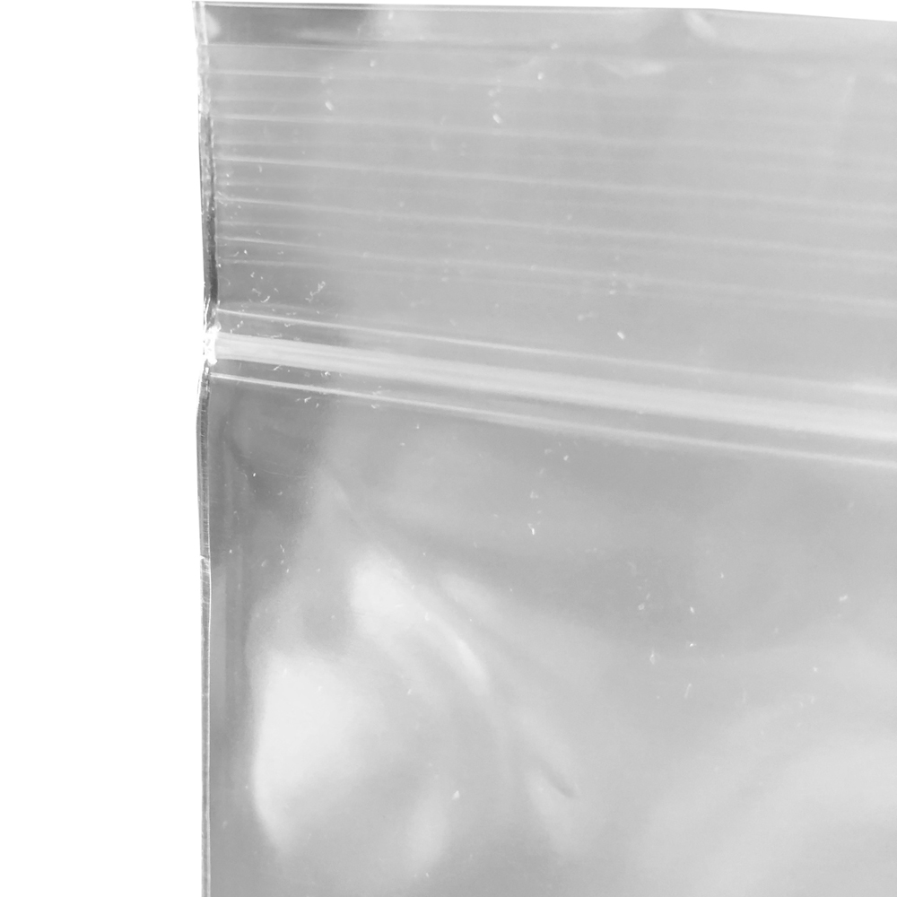 Close Up of 12 x 15 2 Mil Clearzip Lock Top Bag Zipper