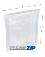 13 x 15 Clearzip® Lock Top 4 Mil Bags