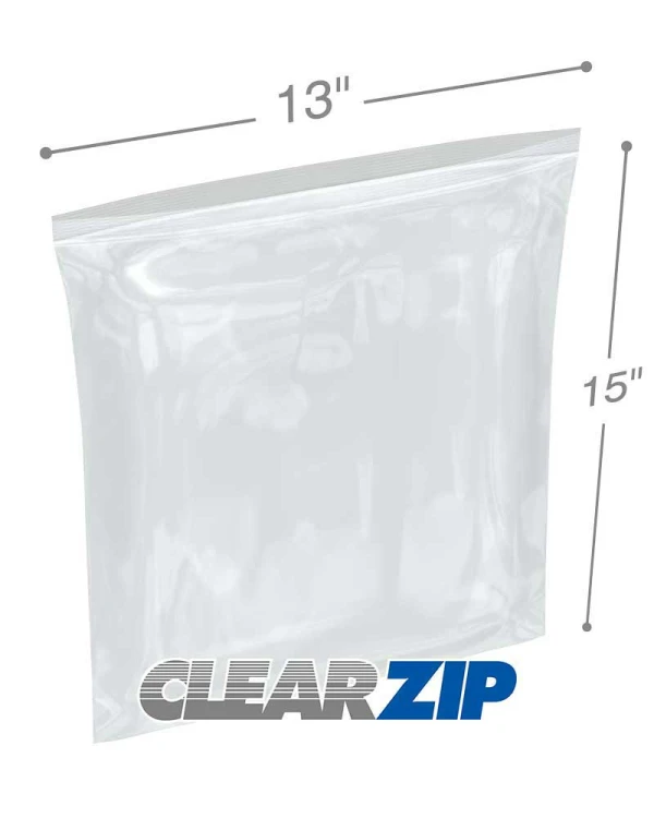 13 x 15 4 Mil Clearzip Lock Top Bags 13 x 15 Clearzip Locking Top Bags 4 Mil