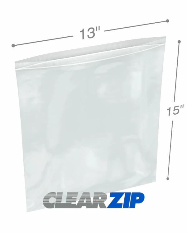 13 x 15 .008 ClearZip Lock Bags