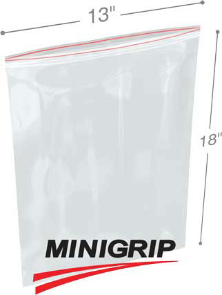 13x18 4Mil Reclosable MiniGrip Poly Bag