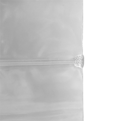 AllTopBargains 3 Large Plastic Clear Storage Bags Handle Resealable Zipper Clothes Travel 15x17