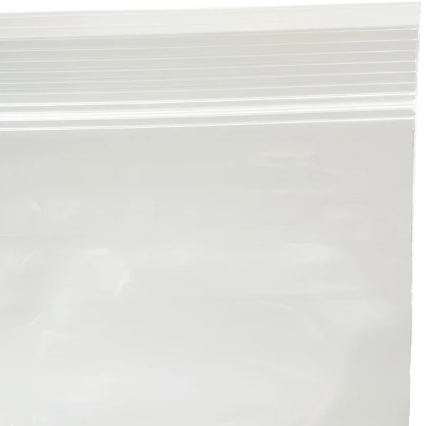 13 x 15 4 Mil Clearzip Lock Top Bags Ziplock Lip Zipper and Offset Lip of 13 x 15 Clearzip Locking Top Bags 4 Mil