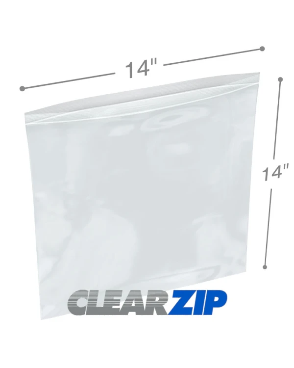 14x14 6Mil Zipper Locking Bags
