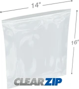 14 x 16 .006 Clearzip Lock Bags