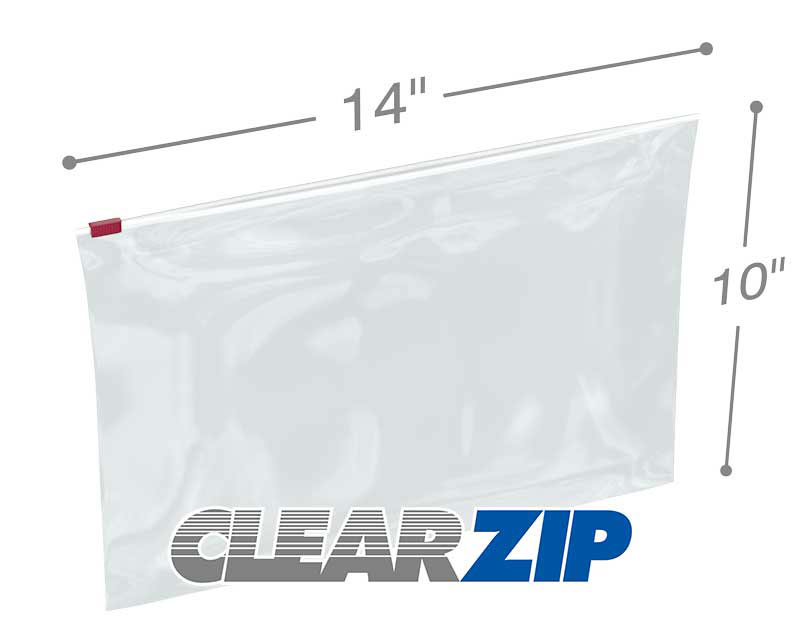 14x10 3 Mil Slider Lock Zip Bags