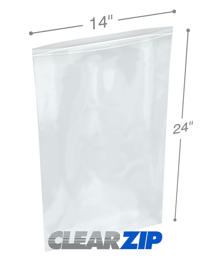 14x24 Clearzip® Lock Top 4 Mil Bags