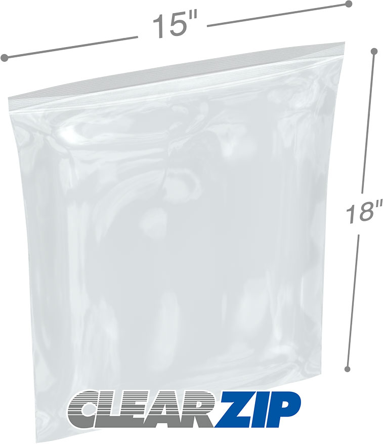 15 x 18 .006 Clearzip Lock Bags