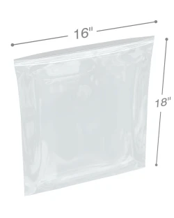16" x 18" 2 Mil Clearzip Lock Top Bags