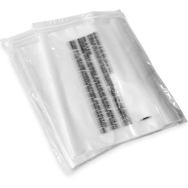 16 x 20 Zip Locking Poly Bags with Suffocation Warning Innerpacks Innerpacks of 16 x 20 Zip Locking Poly Bags with Suffocation Warning