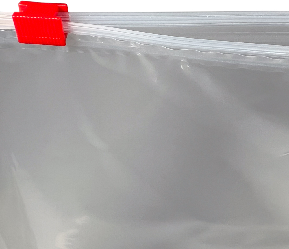 16x16 3 mil Slider Bags Slider Tab Open Bag