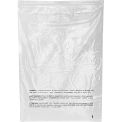 18" x 24" Zip Locking Poly Bags with Suffocation Warning