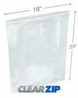 18 x 24 Clearzip® Lock Top 2 Mil Bags