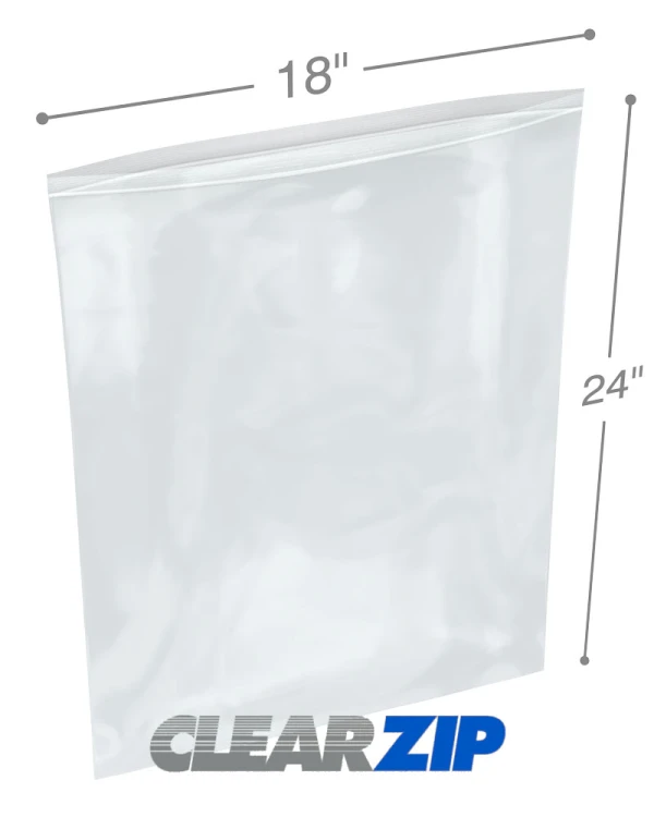18x24 2 Mil Clearzip Lock Top Bags 18 x 24 Clearzip Locking Top Bags 2 Mil