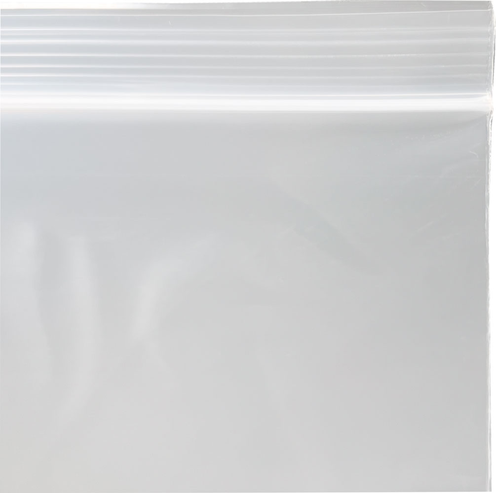 Ziplock and Top of Bag of 18 x 24 Clearzip Locking Top Bags 4 Mil