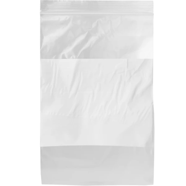 6 x 9 Clearzip® Locking Top Bag with White Block 2 Mil