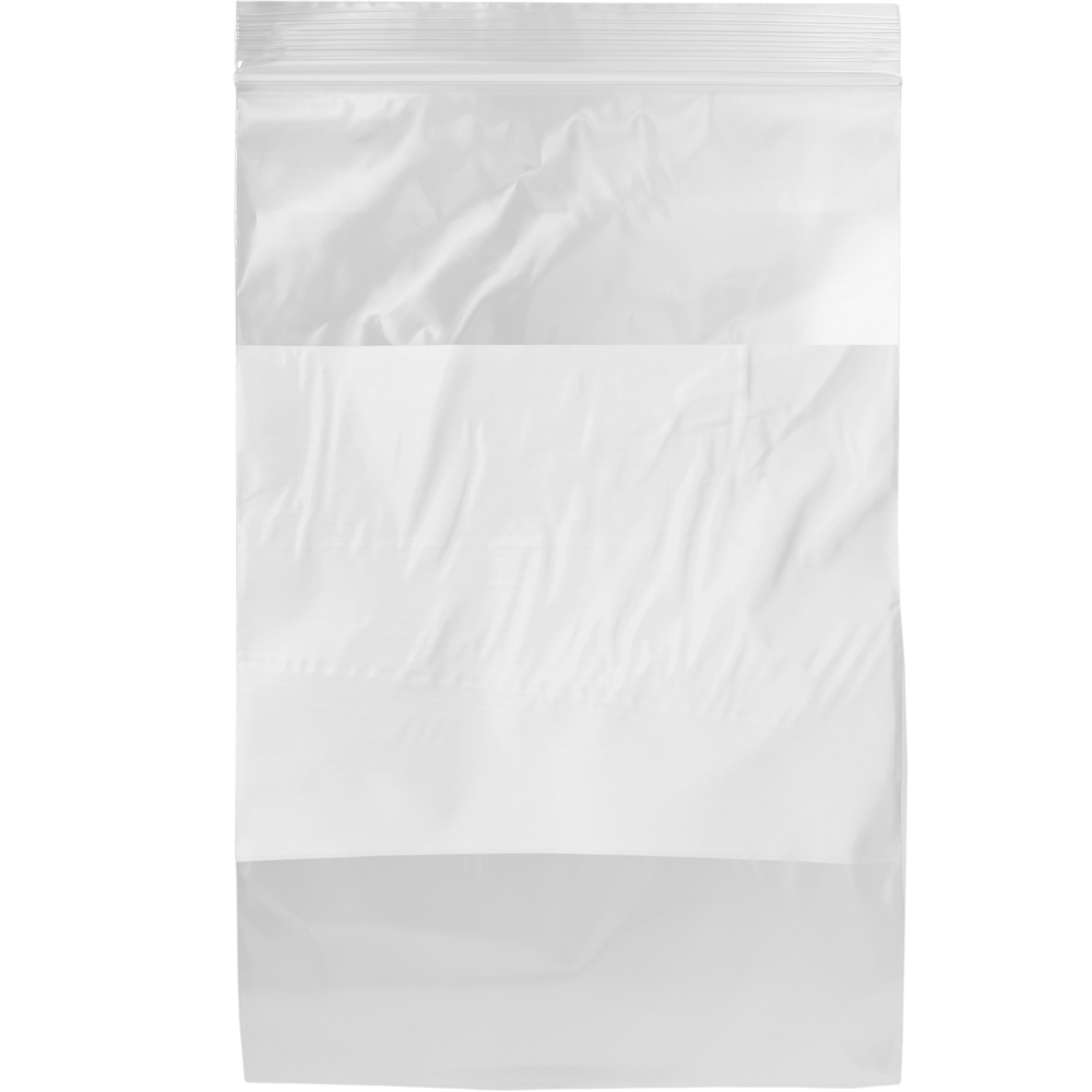 6 x 9 Clearzip® Locking Top Bag with White Block 2 Mil