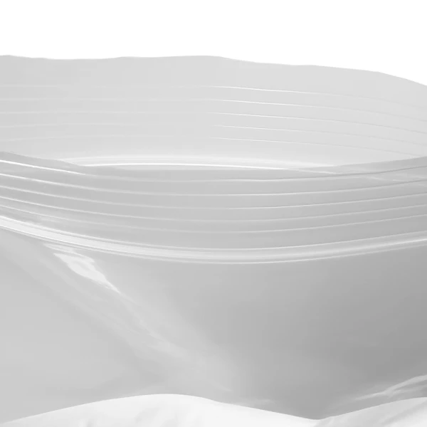 Open 6 x 9 Clearzip® Locking Top Bag with White Block 2 Mil