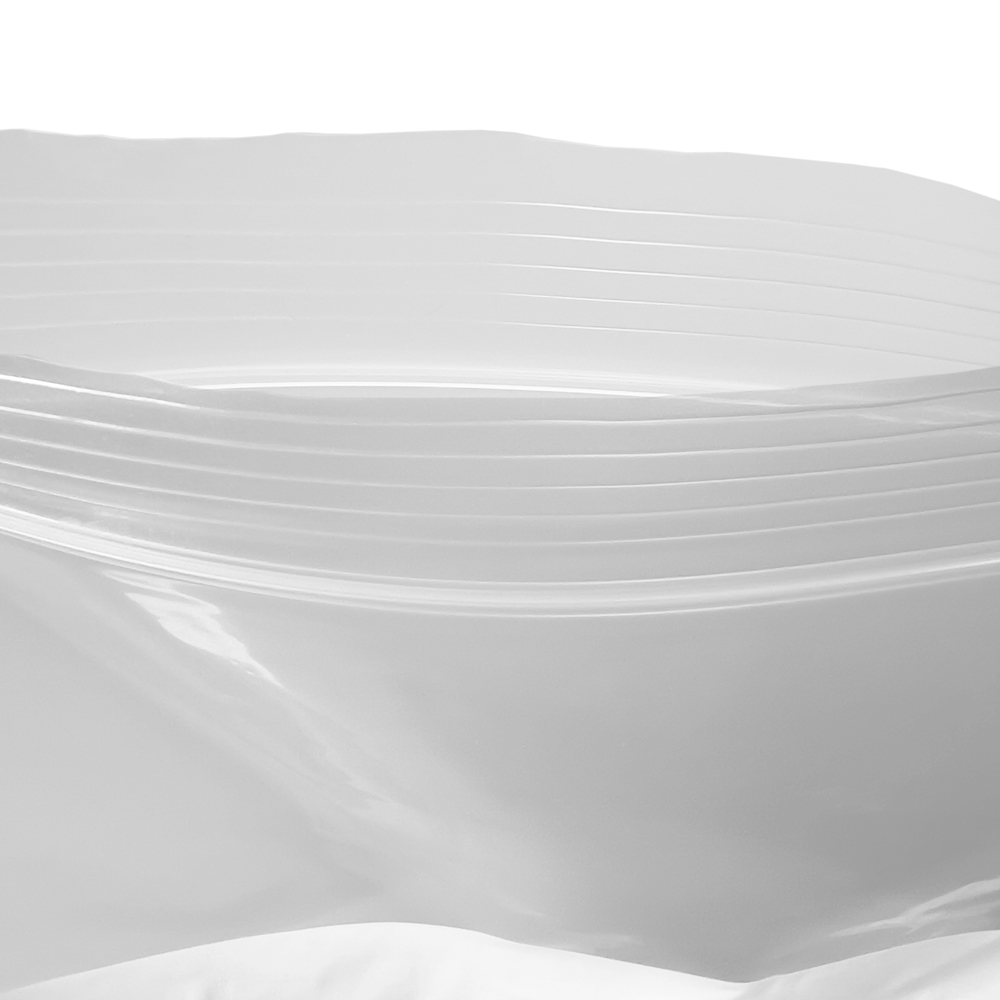 Open 6 x 9 Clearzip® Locking Top Bag with White Block 2 Mil