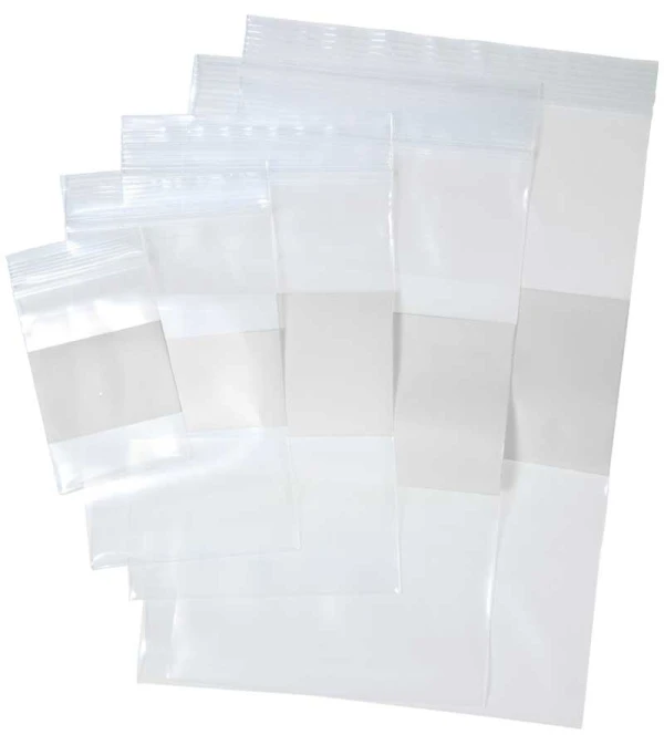 2 Mil Whiteblock Clearzip Zipper Locking assortment Pack 2 Mil White Block Zipper Locking Bags Assortment Pack