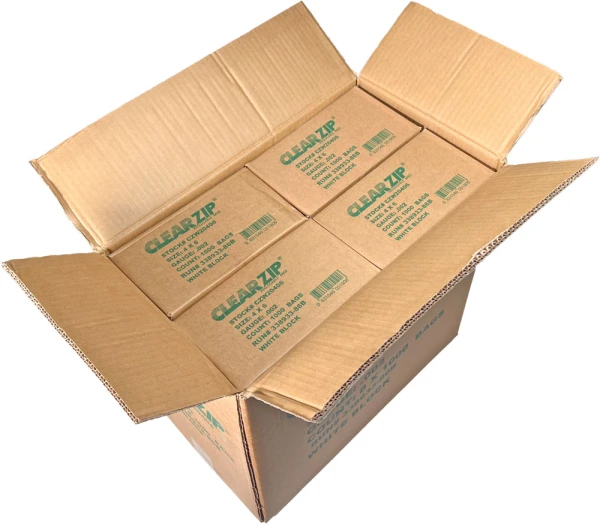 2 Mil 4 x 6 White Block Clearzip Lock Top Bags Master Case 4 x 6 Clearzip Locking Top Bags with White Block 2 Mil Master Packs