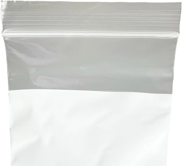2 Mil 4 x 6 White Block Clearzip Lock Top Bags Offset Lip and Zip Lock 4 x 6 Clearzip Locking Top Bags with White Block 2 Mil Offset Lip and Ziplock