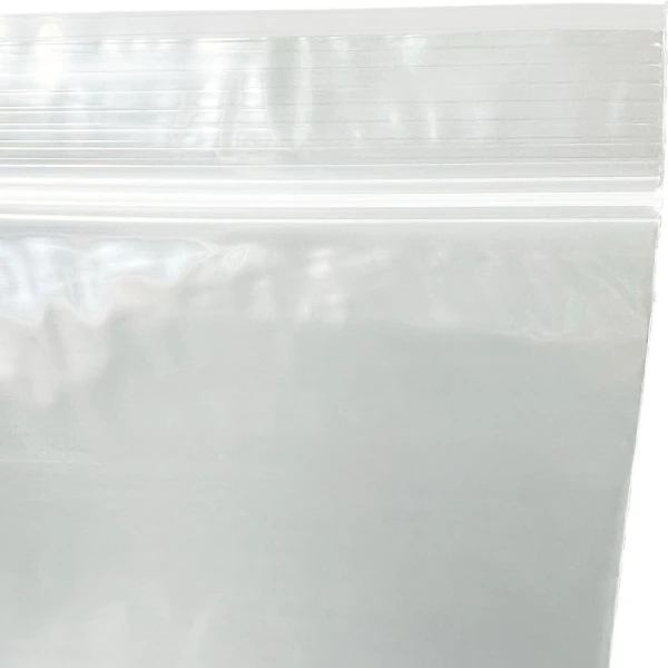 2 Mil 8 x 10 White Block Clearzip Lock Top Bags Offset Lip and Ziplock Offset Lip and Ziplock of 8 x 10 Clearzip Locking Top Bags with White Block 2 Mil