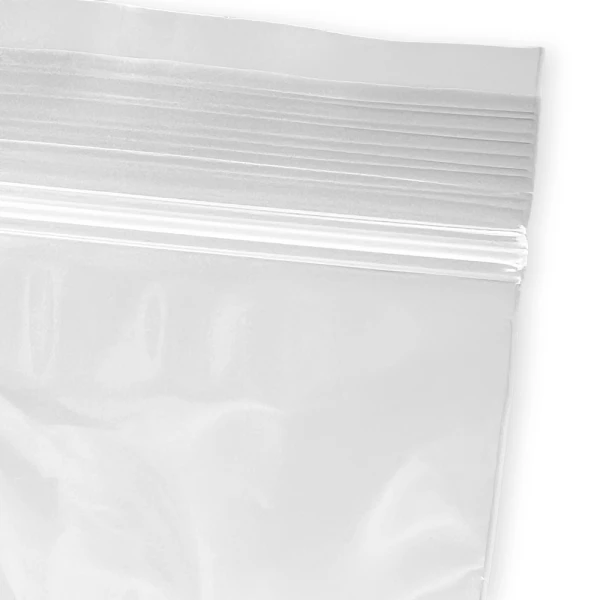 2 x 3 2 Mil Clearzip Lock Top Bag Zipper Close up of 2 x 3 2 Mil Clearzip Lock Top Bag Zipper