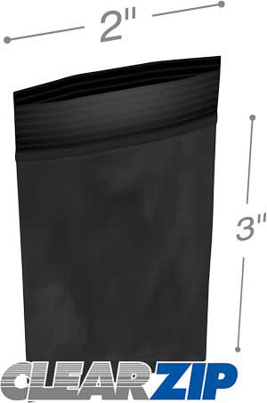 2x3 black zipper bags