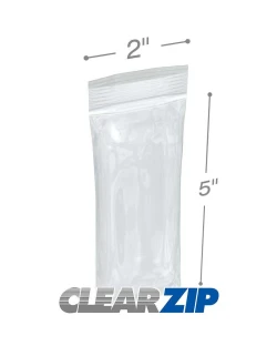 2" x 5" Clearzip® Zip Locking Bags 2 Mil