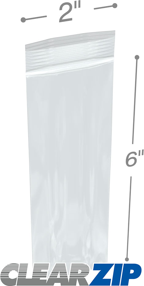 2 x 6 .006 Clearzip Lock Bags
