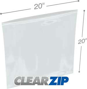 20x20 Clearzip® Lock Top 4 Mil Bags
