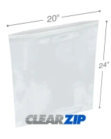 20 x 24 Clearzip® Lock Top 2 Mil Bags