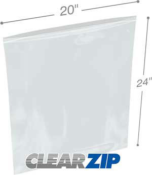 20x24 Clearzip® Lock Top 4 Mil Bags