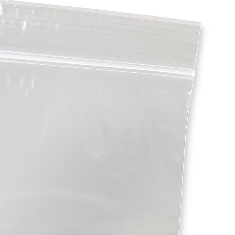 Close up of 24 x 24 2 mil Ziplock Bag Zip