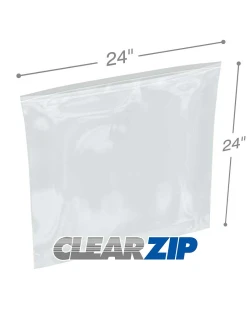 24 x 24 .002 Clearzip® Locking Bags