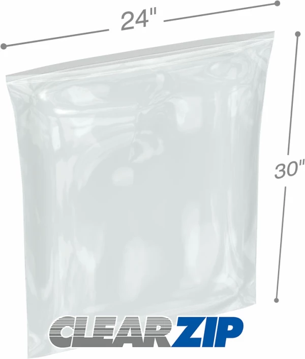 24 x 30 .008 ClearZip Lock Bags